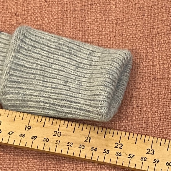 Abercrombie & Fitch soft rabbit hair blend Blue & Gray Striped Cardigan - Picture 12 of 16